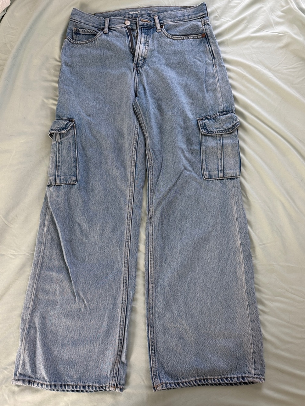 Old Navy Light Blue Boyfriend Cargo Jeans